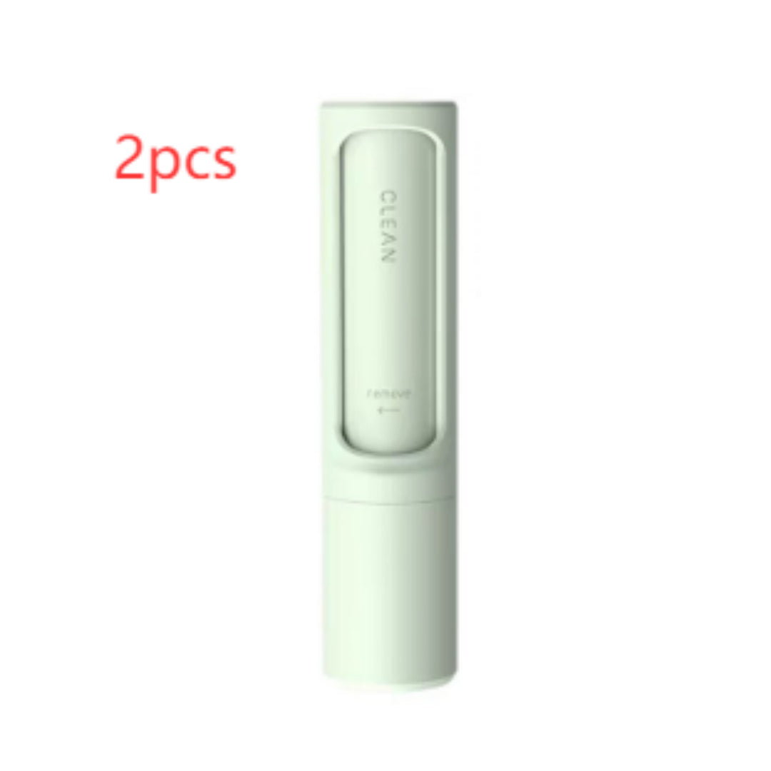 HappyPaws 2-in-1 Pet Hair Remover Brush 2-Pack – Self-Cleaning Lint Roller for Cat and Dog Fur
