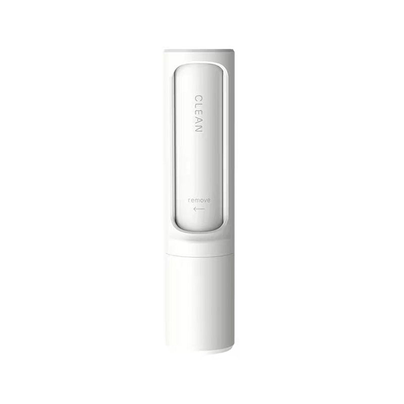 HappyPaws 2-in-1 Pet Hair Remover Brush in White – Self-Cleaning Lint Roller for Cat and Dog Fur