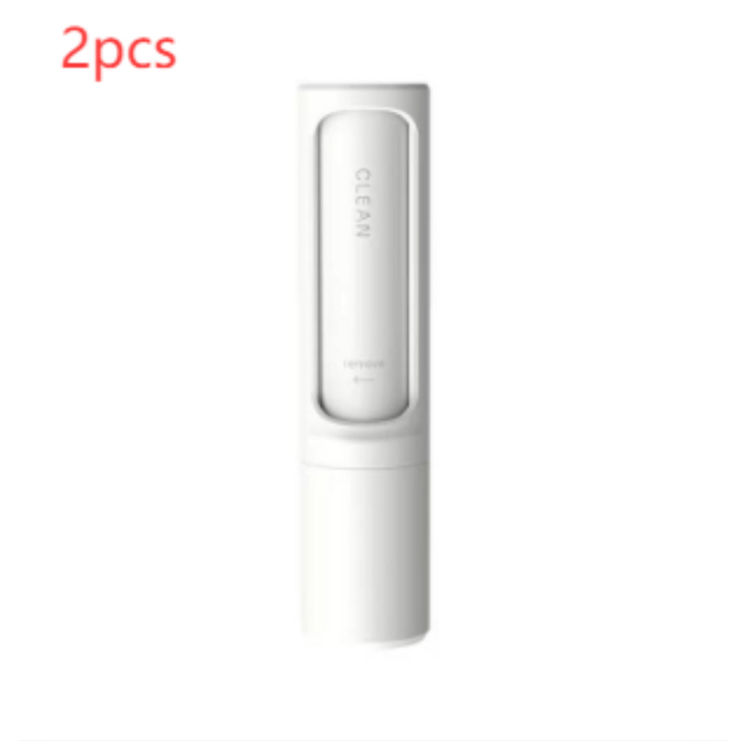 HappyPaws 2-in-1 Pet Hair Remover Brush 2-Pack – Self-Cleaning Lint Roller for Cat and Dog Fur