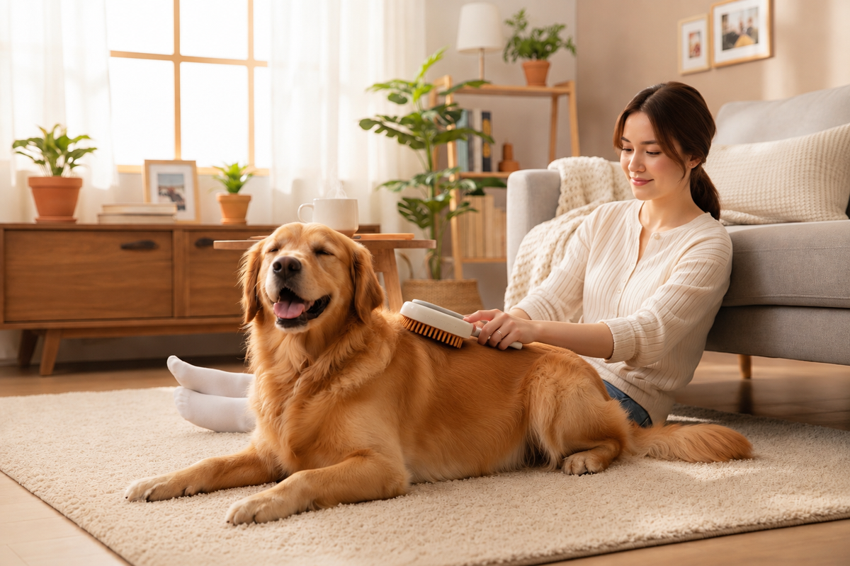 Electric Steam Pet Brush - grooming dog