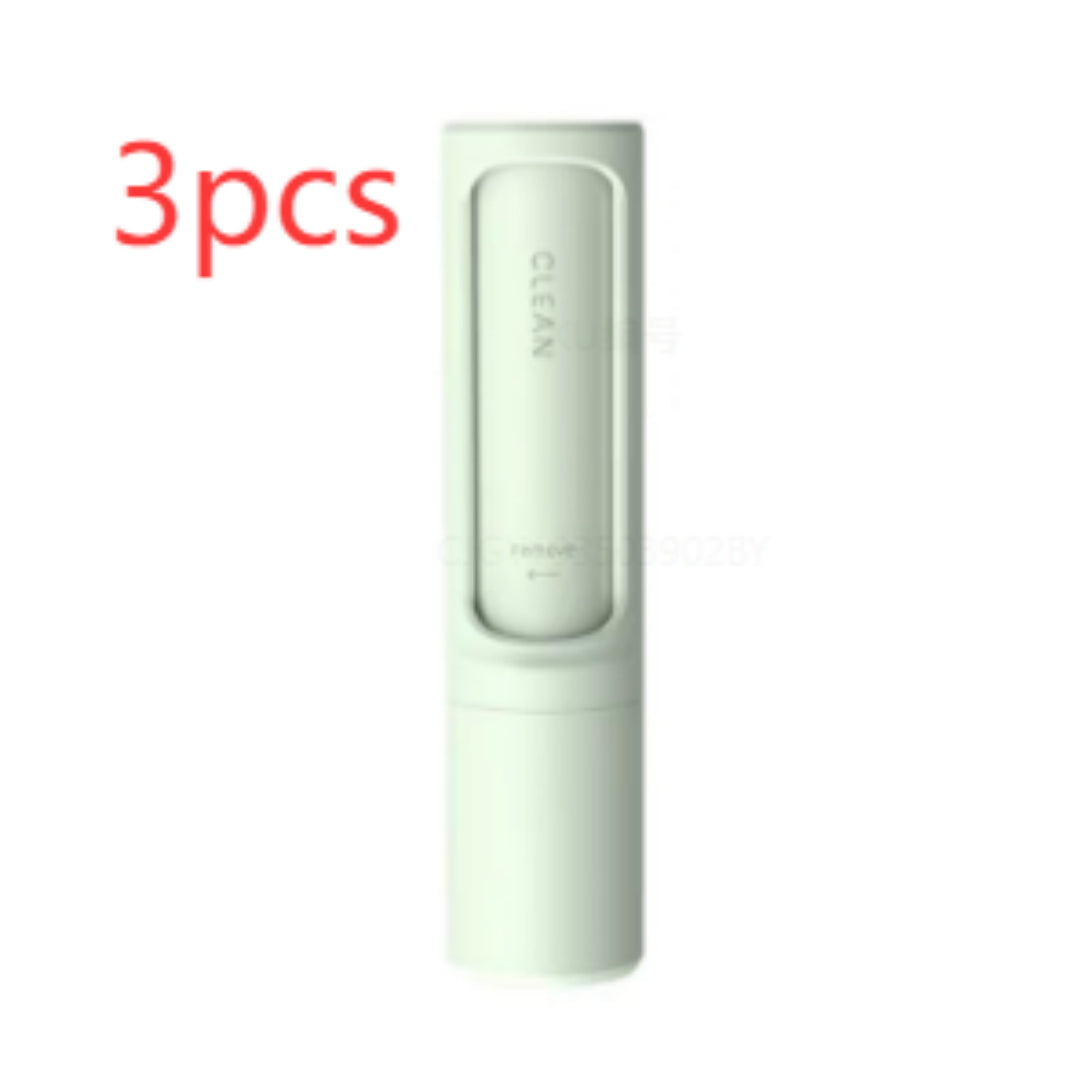 HappyPaws 2-in-1 Pet Hair Remover Brush 3-Pack – Self-Cleaning Lint Roller for Cat and Dog Fur